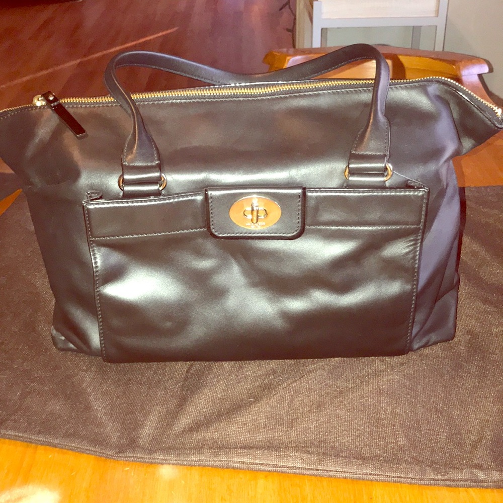 Black Leather kate spade Bag